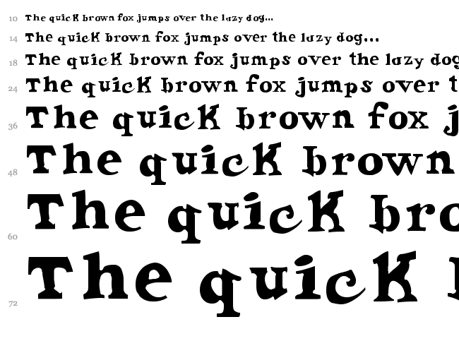 Ode 2 Paste Up font waterfall